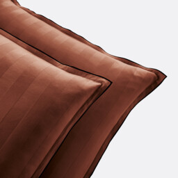Victor Striped Washed Cotton Satin 300 Thread Count Pillowcase - thumbnail 2