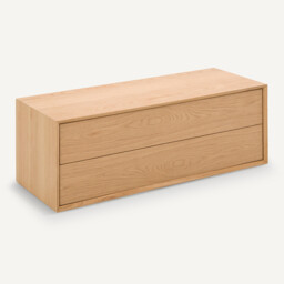 Archivita XL Oak Veneer 2-Drawer Cabinet, L110 X D42cm