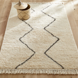 Nyborg Berber-Style Fringed Wool Rug - thumbnail 1