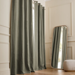 Private Washed Linen Curtain with Eyelet Header - thumbnail 1