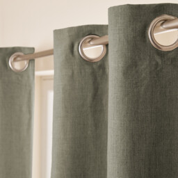 Private Washed Linen Curtain with Eyelet Header - thumbnail 3