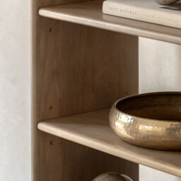 Corven Fluted Mango Wood Open Display Unit - thumbnail 4