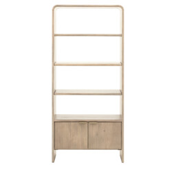 Corven Fluted Mango Wood Open Display Unit - thumbnail 2