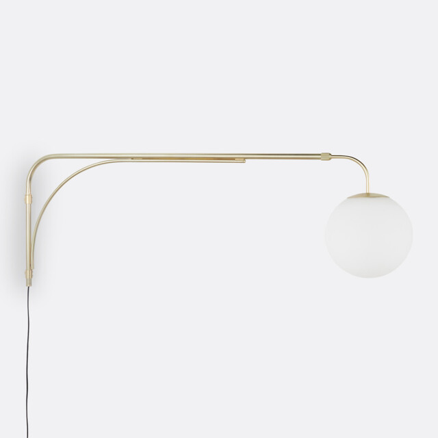 Moricio Brass and Opaline Glass Wall Light - image 1