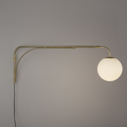 Moricio Brass and Opaline Glass Wall Light - thumbnail 3