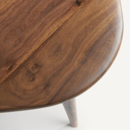 Théoleine Small Solid Walnut Coffee Table - thumbnail 3