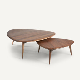 Théoleine Small Solid Walnut Coffee Table - thumbnail 4