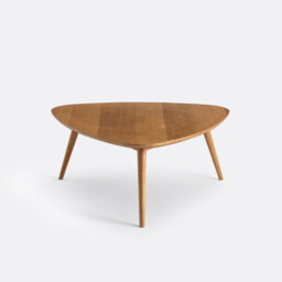 Quilda Vintage Oak and Veneer Coffee Table - thumbnail 3