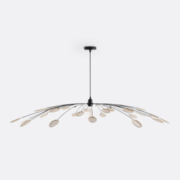 Léonie 138cm Diameter Metal & Cane Pendant Light