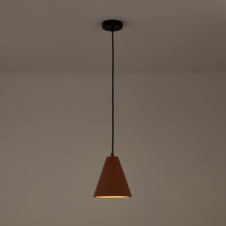 Arida 18cm Diameter Terracotta Concrete Ceiling Light - thumbnail 3