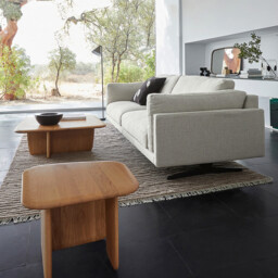 Iloss Small Curved Solid Oak Coffee Table - thumbnail 2
