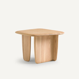 Iloss Small Curved Solid Oak Coffee Table - thumbnail 3