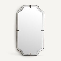 Eyleen Iron Gunmetal 1930's Style Mirror, Height 110cm