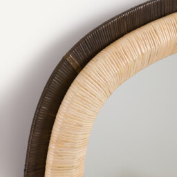 Mae Two-Tone Rattan Square Mirror, Height 91cm - thumbnail 4