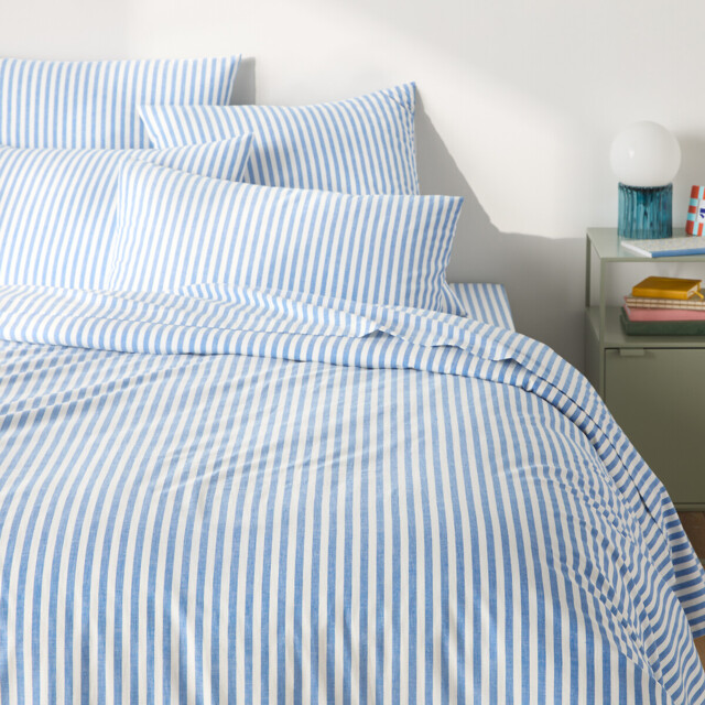 Soizic Blue Cotton Duvet Cover - image 1