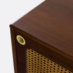 Redpop Walnut and Cane TV Stand, Length 125cm - thumbnail 4