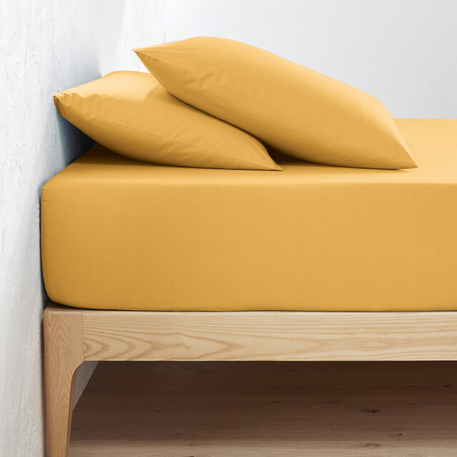 Scenario Plain Organic Cotton Percale Fitted Sheet - image 1