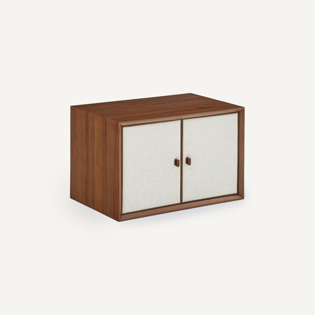 Archivita XL Walnut Veneer and Fabric Cabinet, W60 X D42cm - image 1