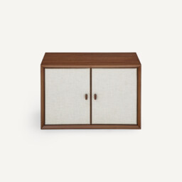 Archivita XL Walnut Veneer and Fabric Cabinet, W60 X D42cm - thumbnail 3