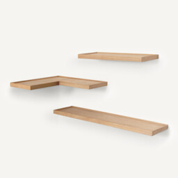 Tidder Oak Veneer Wall Shelf, L60cm - thumbnail 4