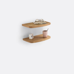 Set of 2 Buisseau Bedside Wall Shelves
