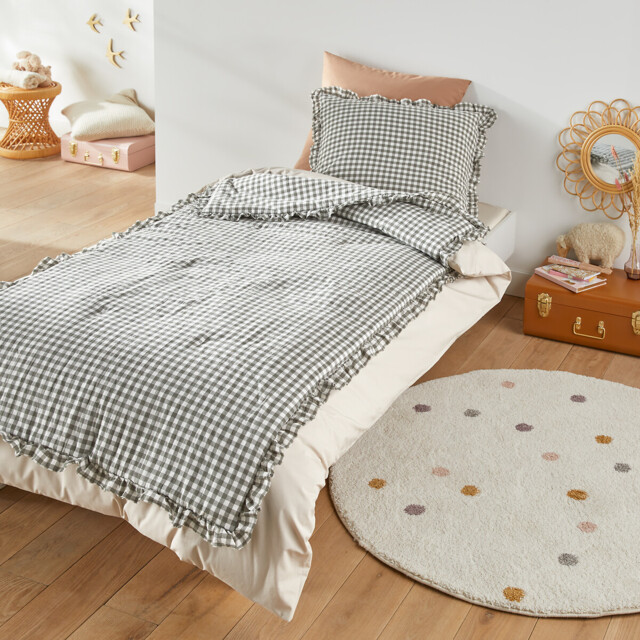 Georgette Gingham 100% Cotton Quilted Child's Bedspread - image 1