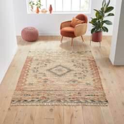Navaja Aged Effect Kilim Jute Cotton Rug