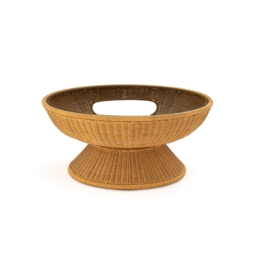 Provence Rattan & Glass Round Coffee Table - thumbnail 3