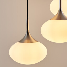 Merisa Hanging Lamp Cluster in Iron and Opaline - thumbnail 4