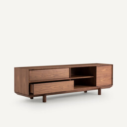 Gloria TV Stand in Walnut and Veneer, Designed By Emmanuel Gallina - thumbnail 2
