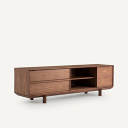 Gloria TV Stand in Walnut and Veneer, Designed By Emmanuel Gallina - thumbnail 1