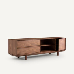 Gloria TV Stand in Walnut and Veneer, Designed By Emmanuel Gallina - thumbnail 3