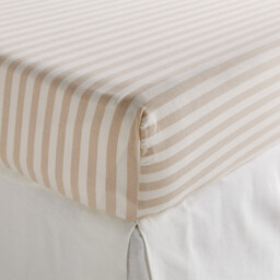Soizic Beige Cotton Fitted Sheet Mattress Depth 30cm - thumbnail 3