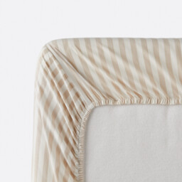 Soizic Beige Cotton Fitted Sheet Mattress Depth 30cm - thumbnail 4