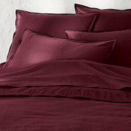 Victor Plain Washed Cotton Satin 300 Thread Count Duvet Cover - thumbnail 3