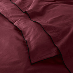Victor Plain Washed Cotton Satin 300 Thread Count Duvet Cover - thumbnail 4