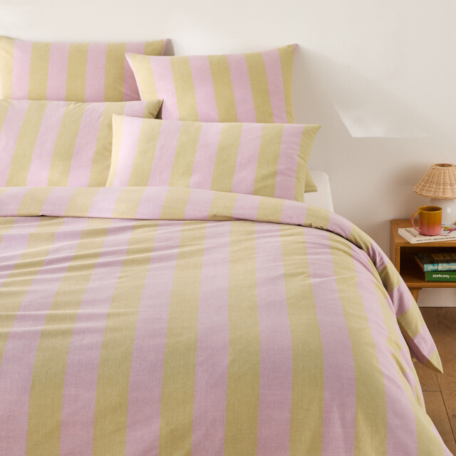 Tamori Amber/Mauve Duvet Cover in Cotton - image 1