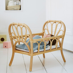 Babyla Rattan Doll's Crib - thumbnail 2