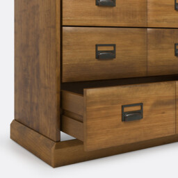 Lindley Solid Pine Chest of 6 Drawers - thumbnail 4