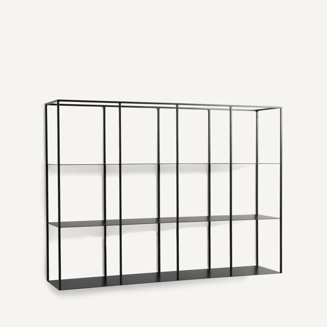 Parallel Steel Wall-Mounted Bookcase, Height 100.6cm - image 1