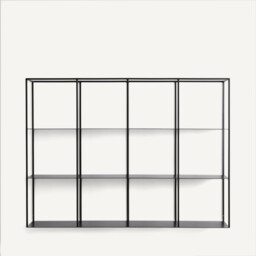 Parallel Steel Wall-Mounted Bookcase, Height 100.6cm - thumbnail 2