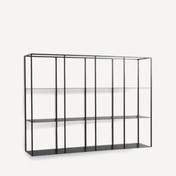 Parallel Steel Wall-Mounted Bookcase, Height 100.6cm