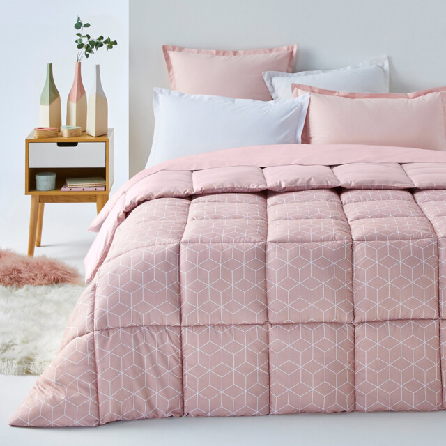 Decio Geometric Microfibre Bedspread - image 1