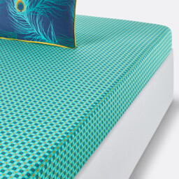 Shakhra Cotton Percale Fitted Sheet - thumbnail 1