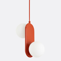 Soleo Metal & Opaline Double Ceiling Light - thumbnail 2