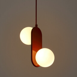 Soleo Metal & Opaline Double Ceiling Light - thumbnail 4