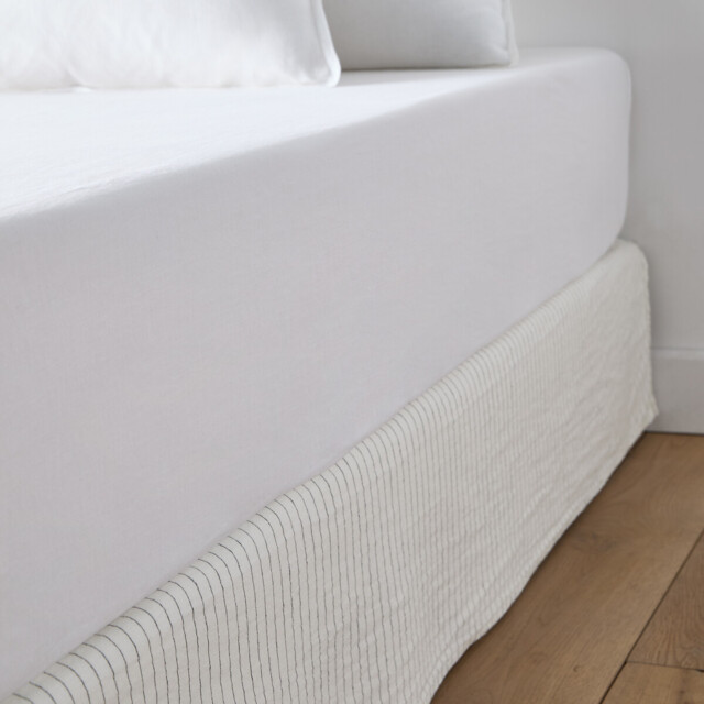 Abella Washed Linen Valance Sheet - image 1