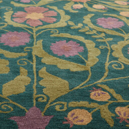 Antonia Floral Print 100% Wool Rug - thumbnail 4