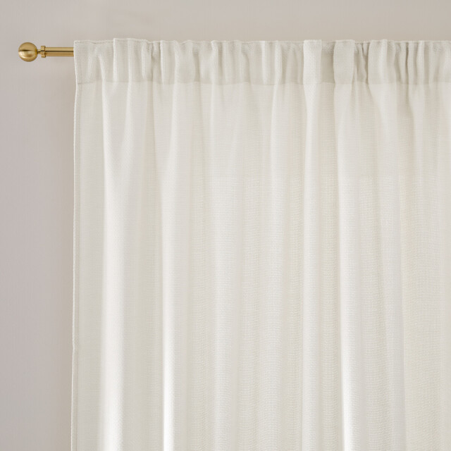 Montego Light-Filtering Curtain in A Woven Effect with Pencil Pleat Header and Wave Effect - image 1