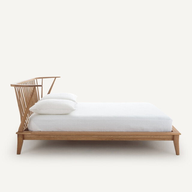 Caspian Bed For 2 in Solid Oak - image 1